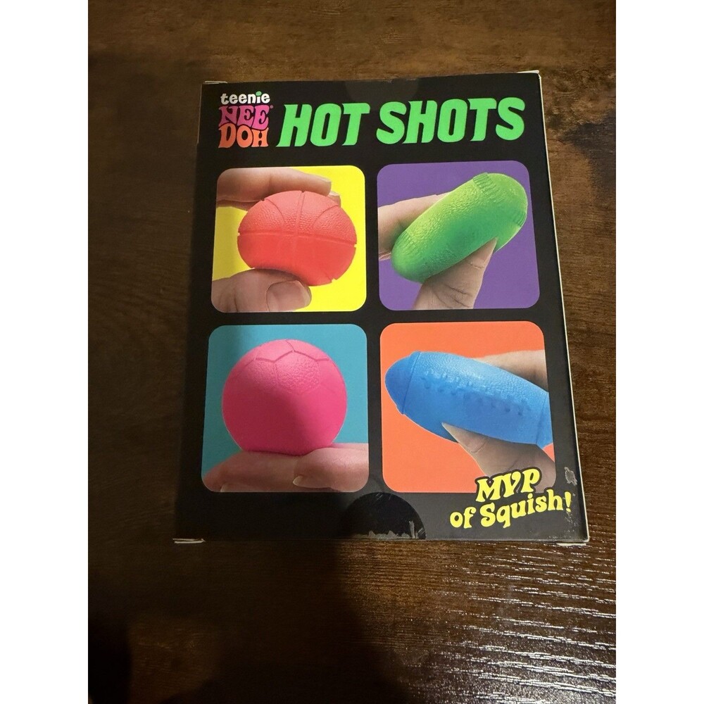 Nee Doh Hot Shots MVP 4 Pack - Orange, Green, Pink, Blue, “NEW” AUTHENTIC!!